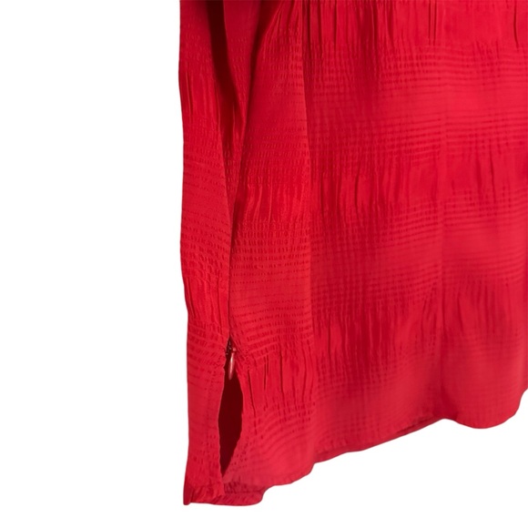 Rachel Comey Amplus Puff Sleeve Red Silk Blouse - Picture 5 of 9